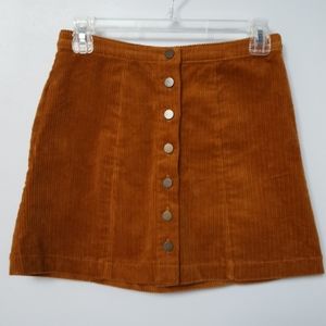 Forever 21 burnt orange corduroy mini skirt